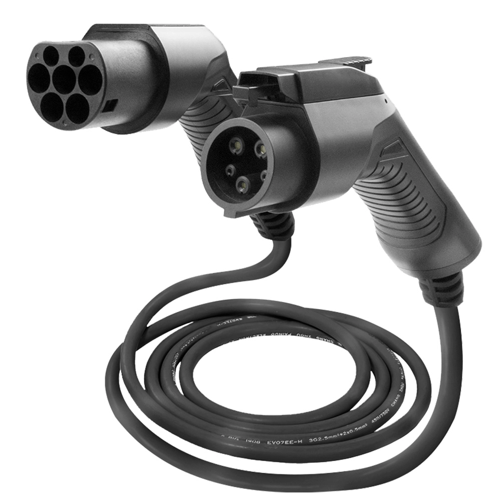 Cabo de Carregamento para Carro Elétrico 16A do Tipo1 ao Tipo2