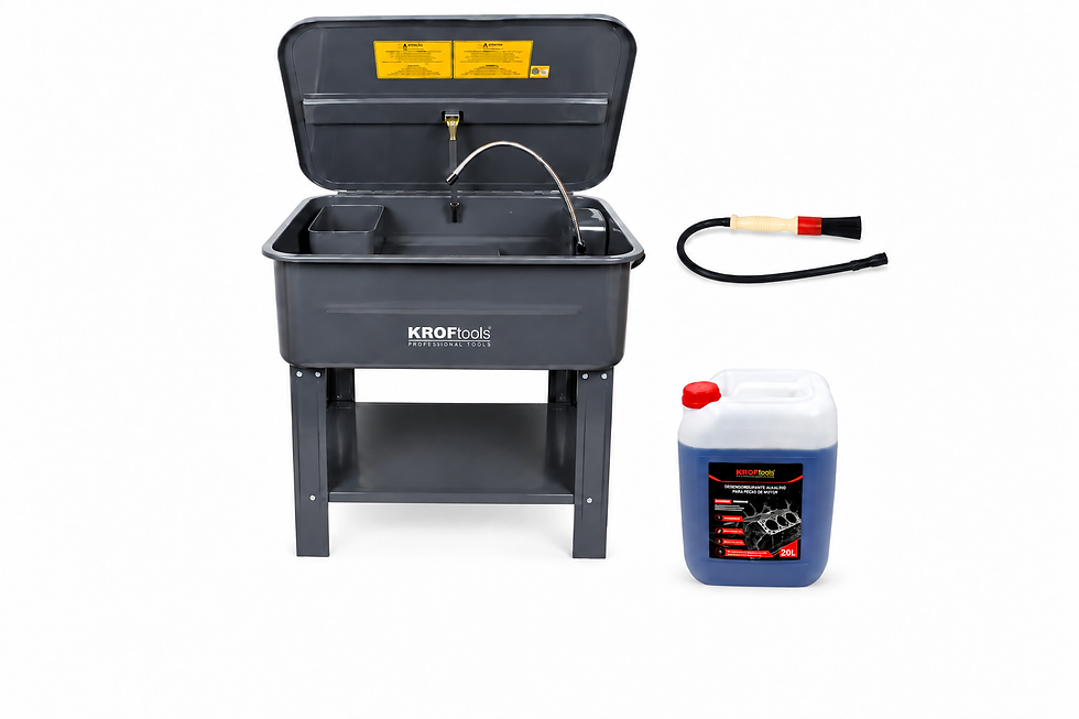 Kit Máquina Lavar Peças 75L + 20L Desengordurante + Pincel Kroftools