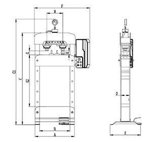 Miniatura: Prensa Elétrica 20T com Cilindro Móvel 4980 Kroftools