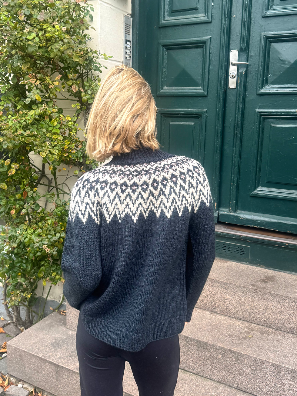 Miniaturebillede: Che Sweater Navy - Fuza Wool