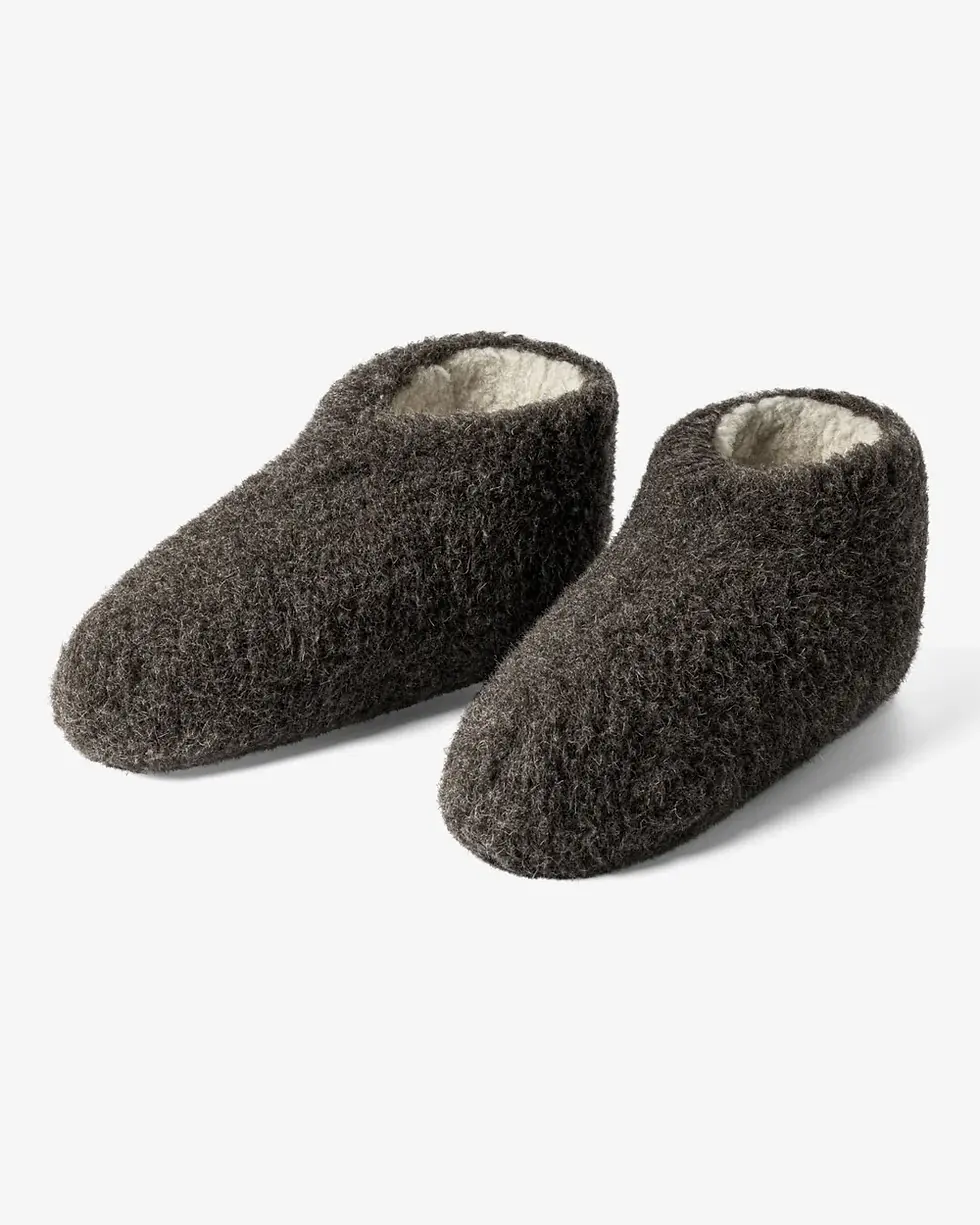 Uldhjemmesko Brun (Lav model) - The Cozy Sheep