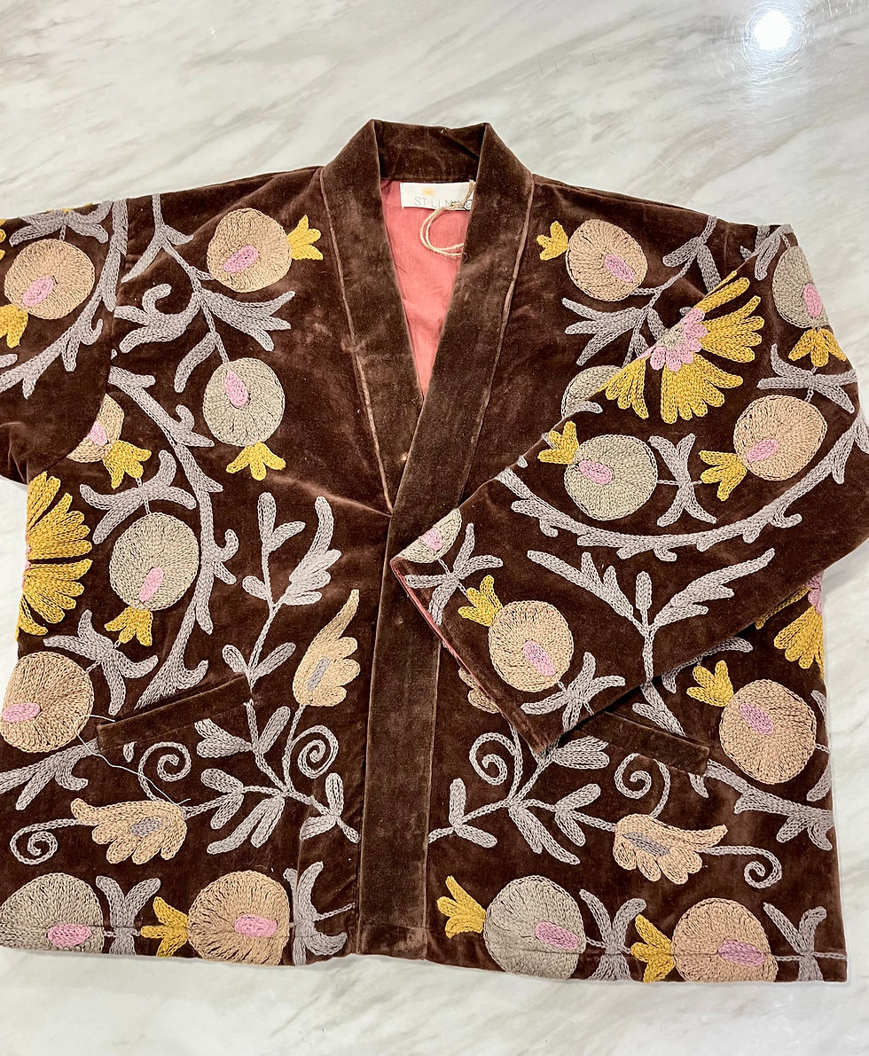 Miniaturebillede: Brown Rover Velvet Embroidery Stillmind jacket 