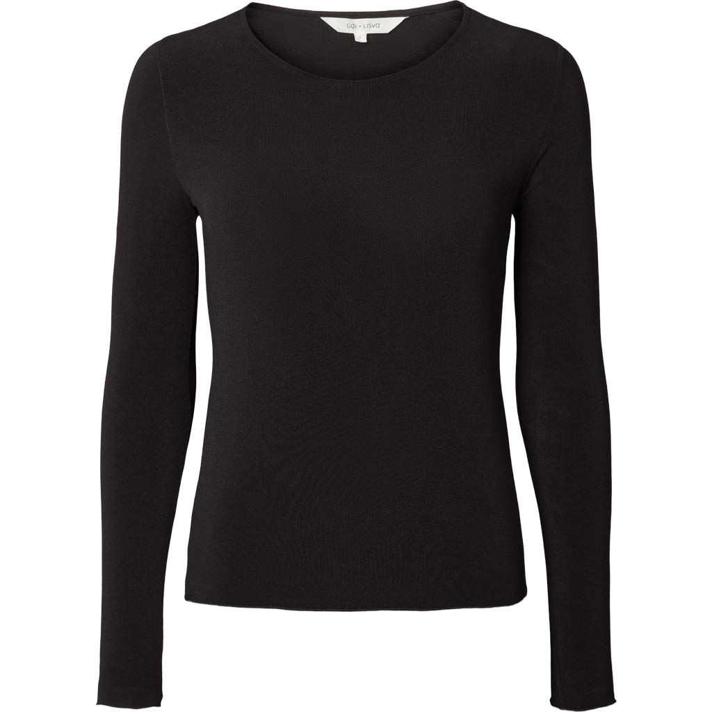 Agnete top 'black' i uld blanding - Gai + Lisva