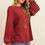Thumbnail: Puff Sleeved Boat Neck Two Toned Brushed Hacci Top