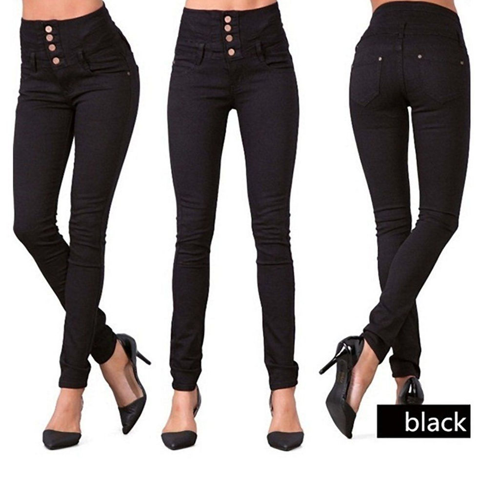 Thumbnail: Hot High Quality Wholesale Woman Denim Pencil Pants Top Brand