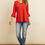 Thumbnail: Solid Bell Sleeve V-Neck Top