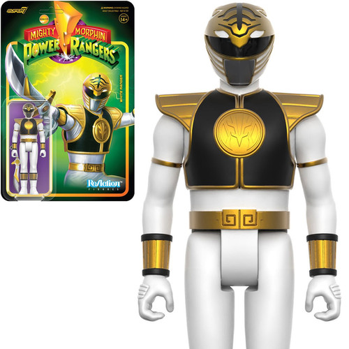 Mighty Morphin Power Rangers White Ranger 3 3/4inch ReAction Figure K & G Toy Store LLC