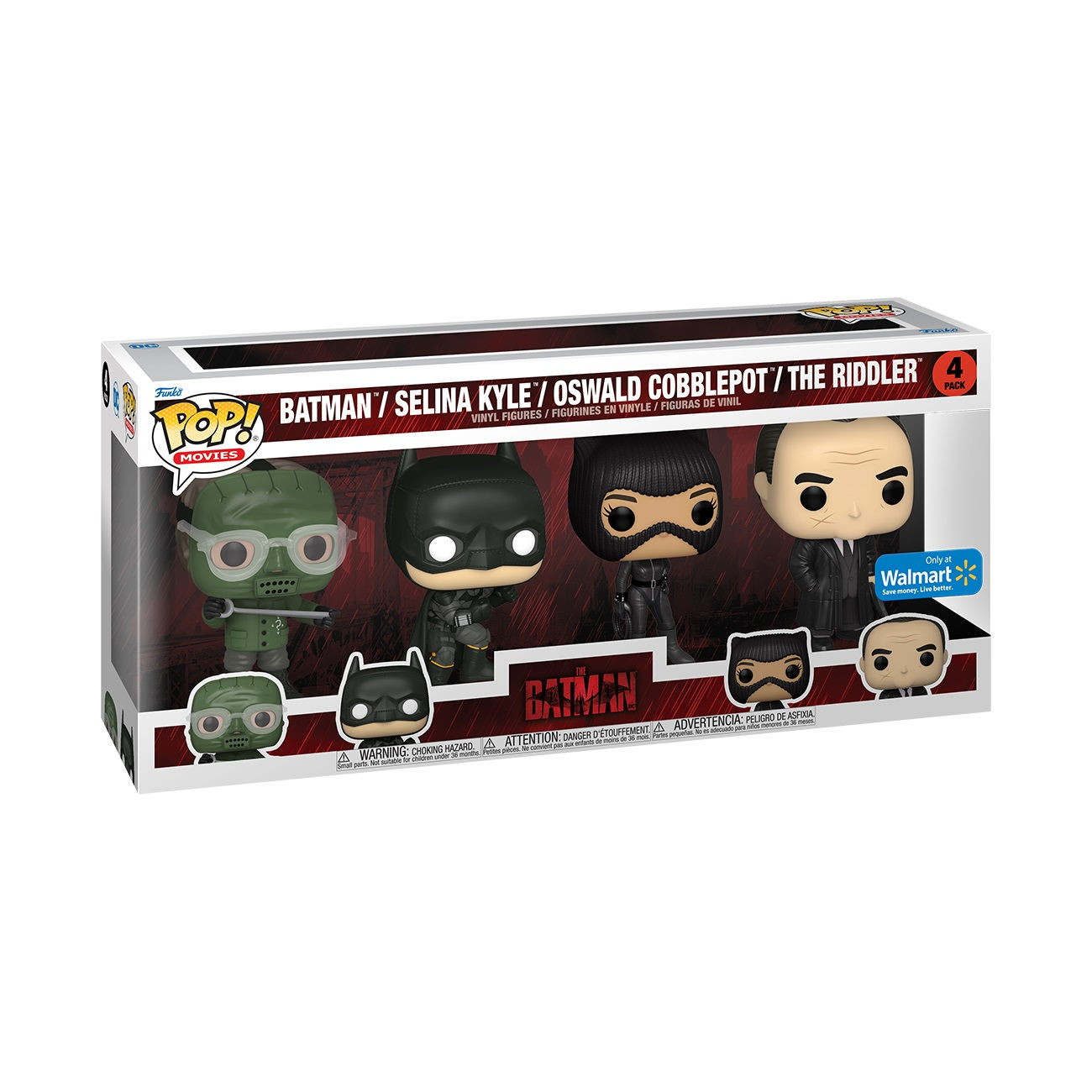 The Batman: Batman /Selena /Oswald /Riddler 4-Pack Walmart Exclusive Funko Pops
