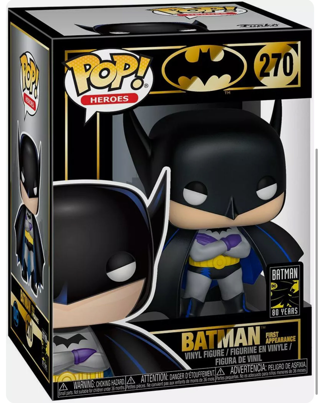 Funko POP! Heroes 80th-Batman 1st Appearance - (1939) #270