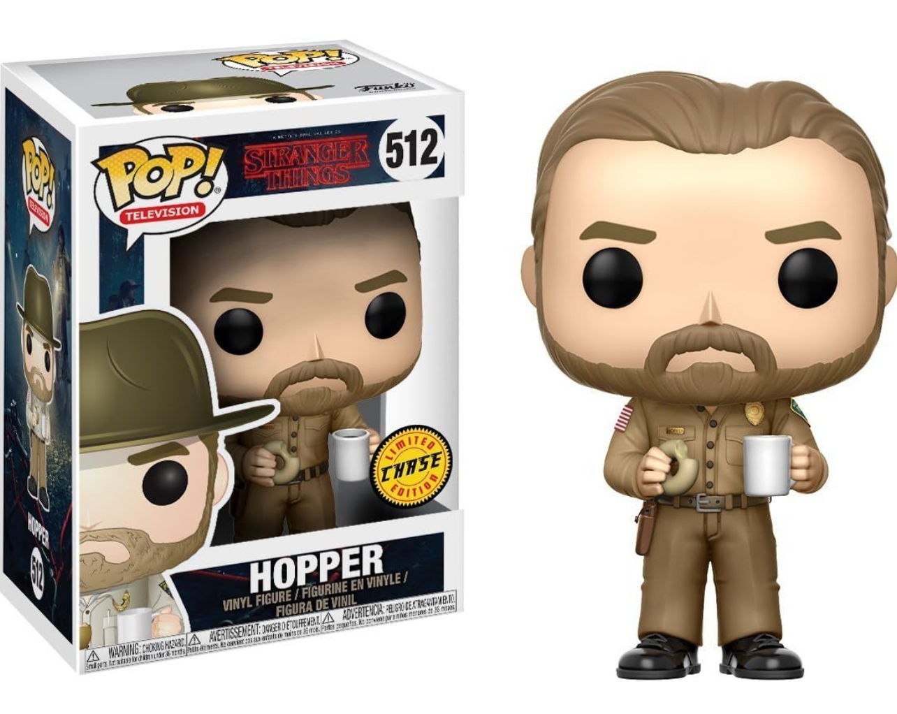 Stranger Things - Chief Hopper with Donut Limited Edition Chase Funko #512