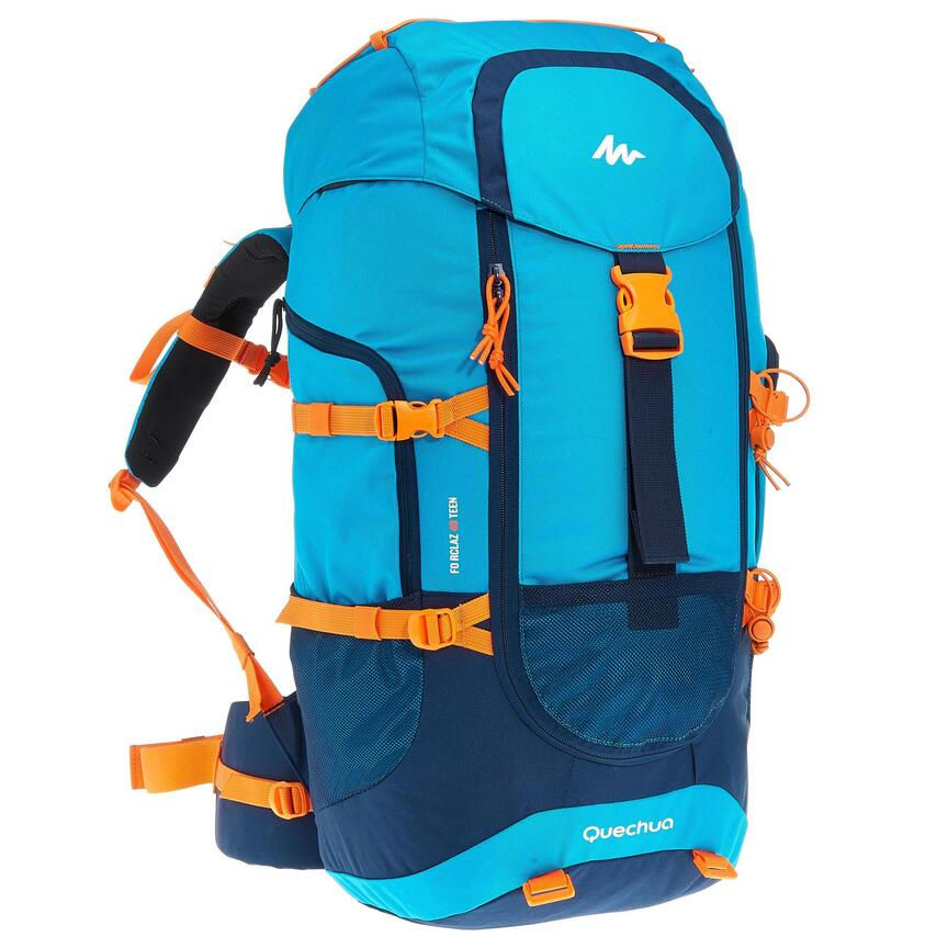 MOCHILA DE MONTAÑA Y TREKKING NIÑOS QUECHUA MH500 40 LITROS AZUL