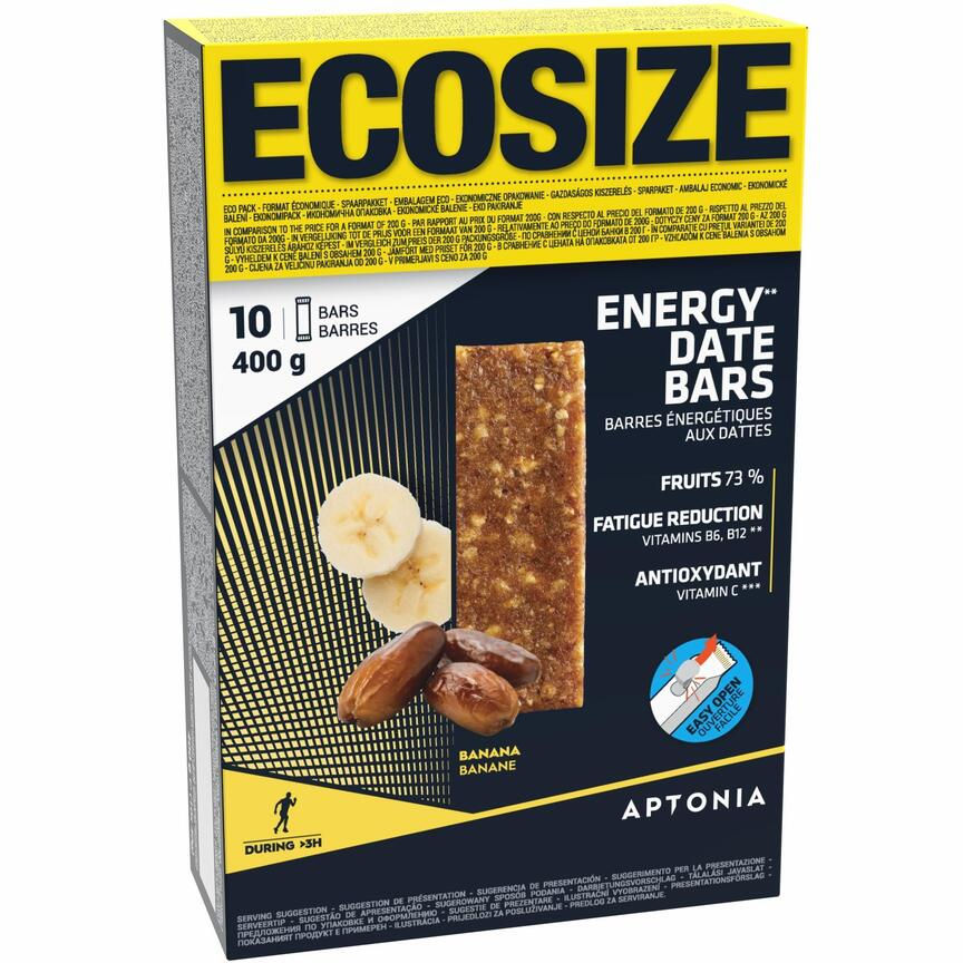 BARRITA ENERGÉTICA CON DÁTILES Y PLÁTANO ECOSIZE 10X40 G