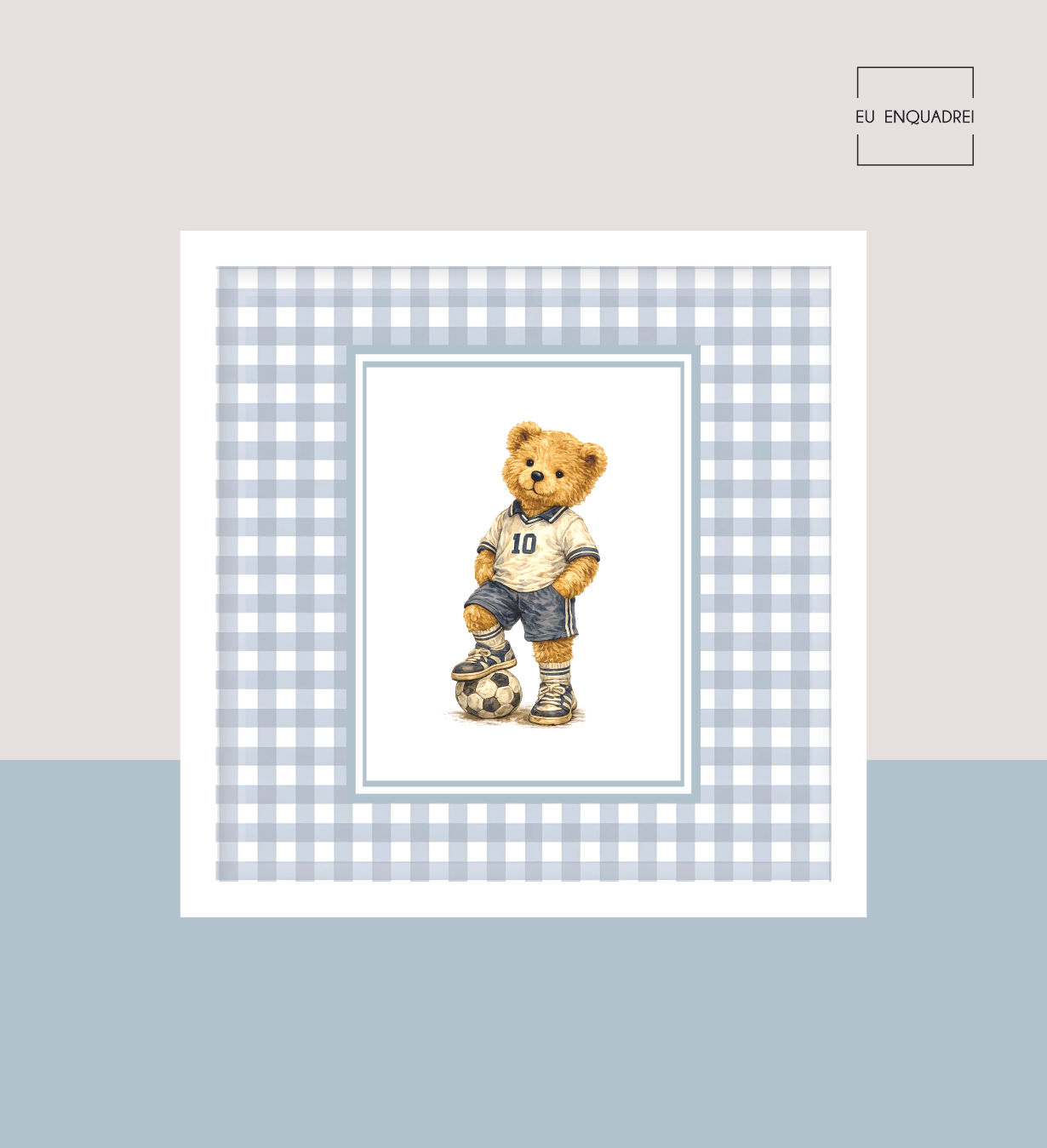 Urso xadrez azul futebol