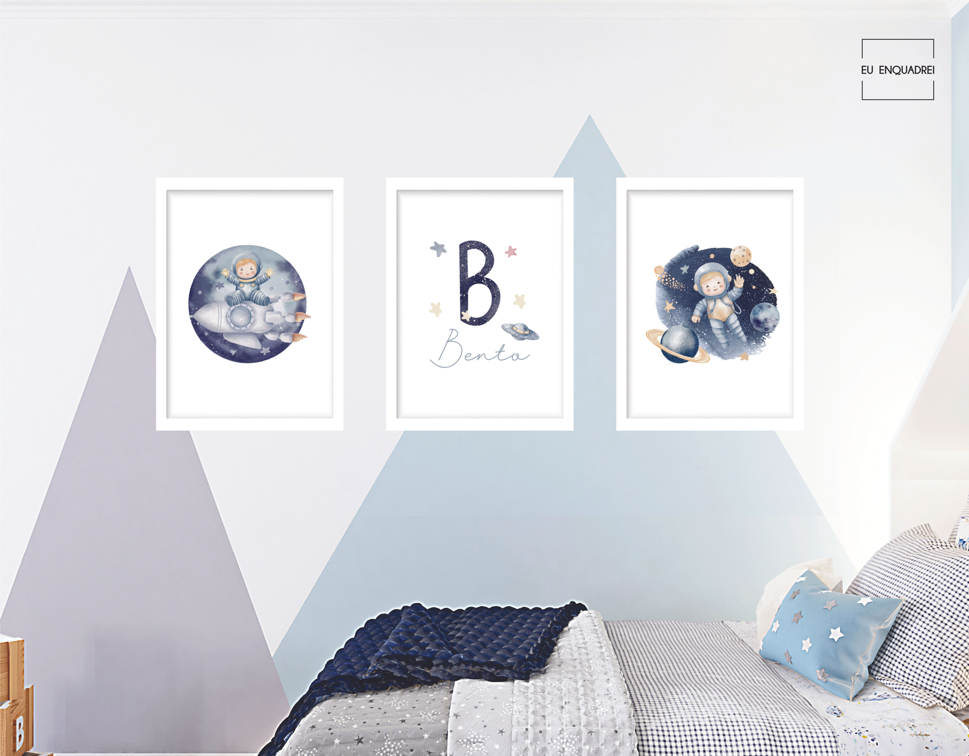 Trio Astronauta aquarela