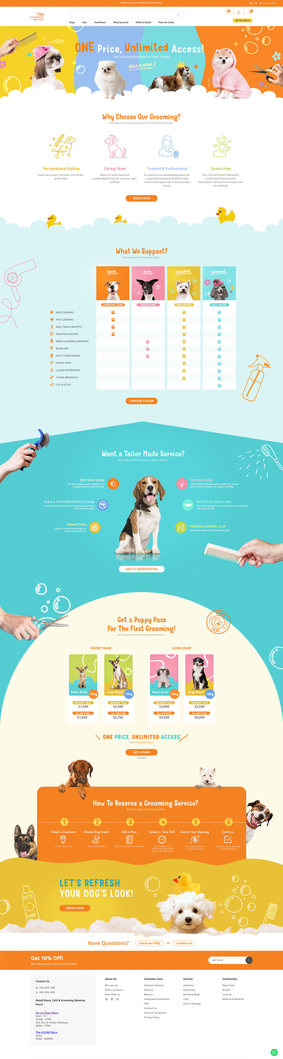 UI UX Design for a pet store after revamp with story telling approach