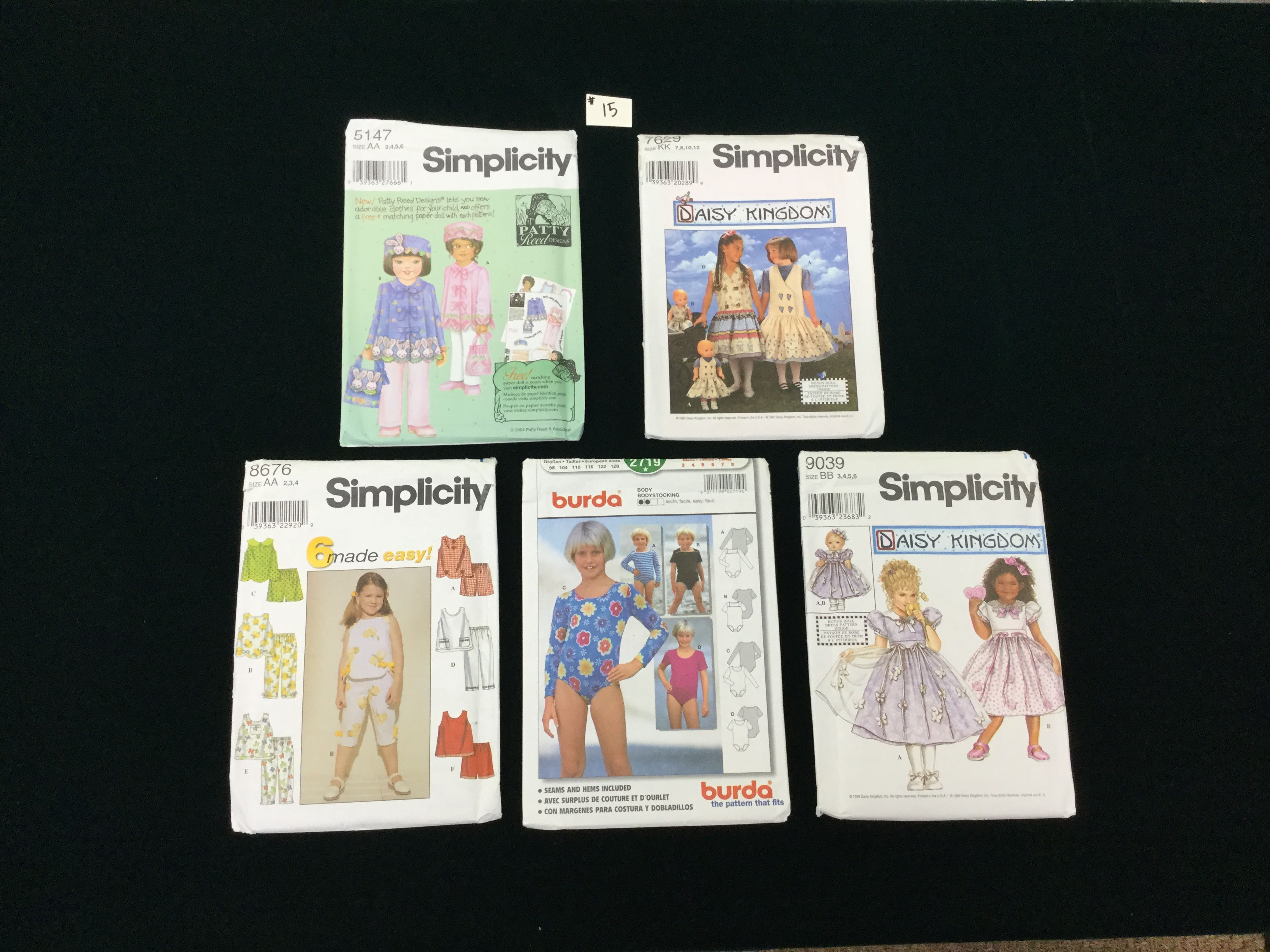 Patterns for girls clothing. New unopened 