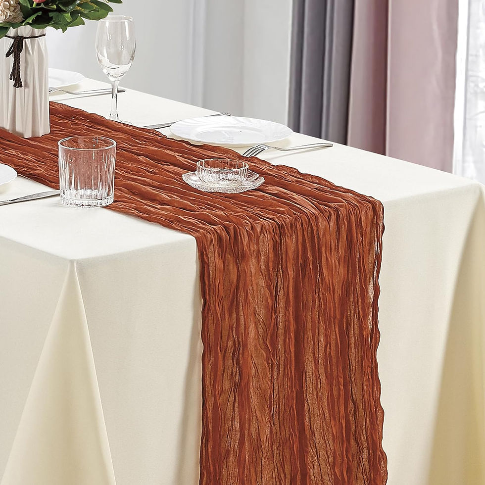 Miniature : Lot de 10 Chemins de Table en Mousseline de Soie