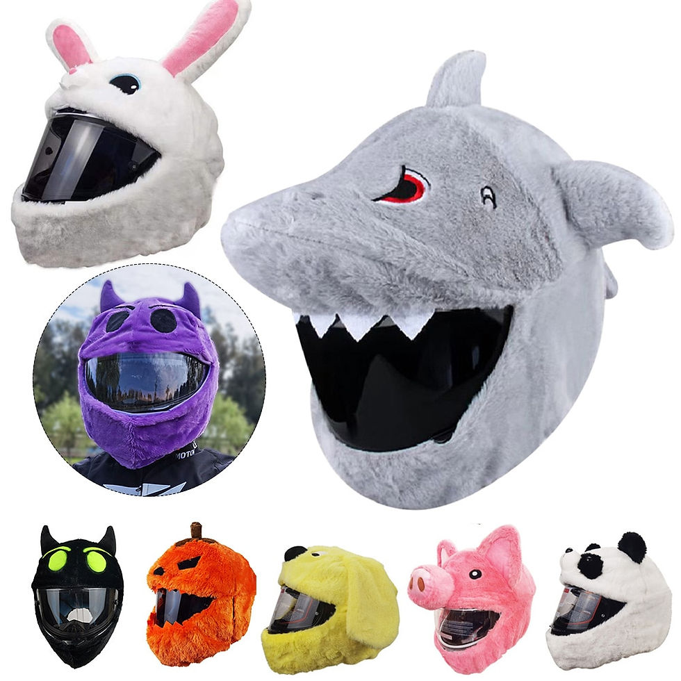 Miniature : couvre casque moto peluche