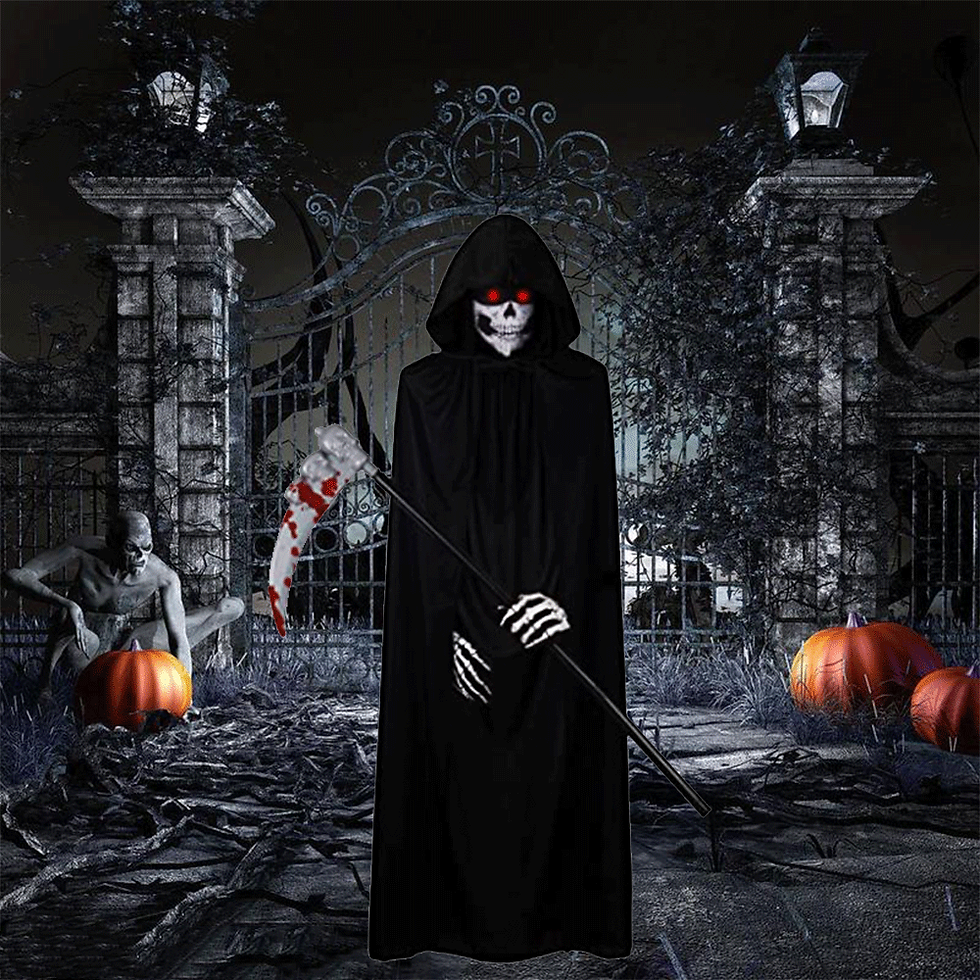 Miniature : Costume effrayant de Faucheuse pour Halloween Adultes et enfants