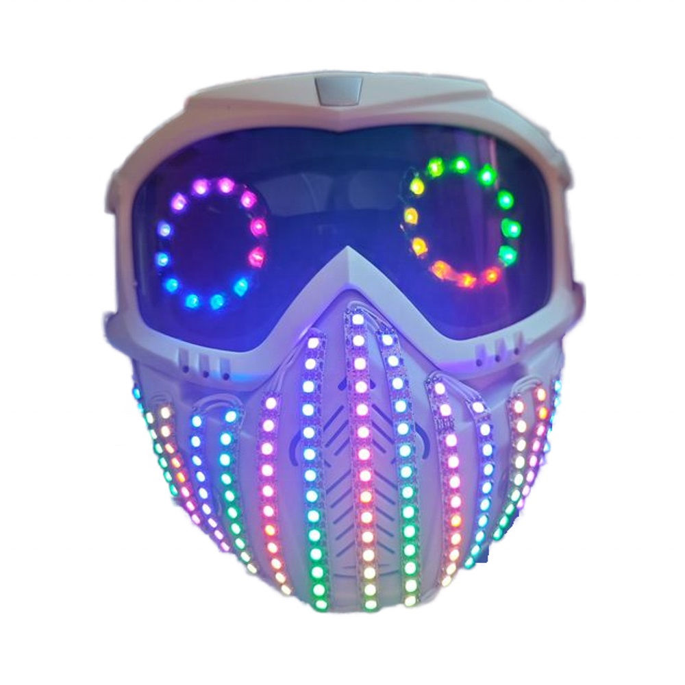 Masque LED Lumineux Multicolore – Costume DJ & Soirée