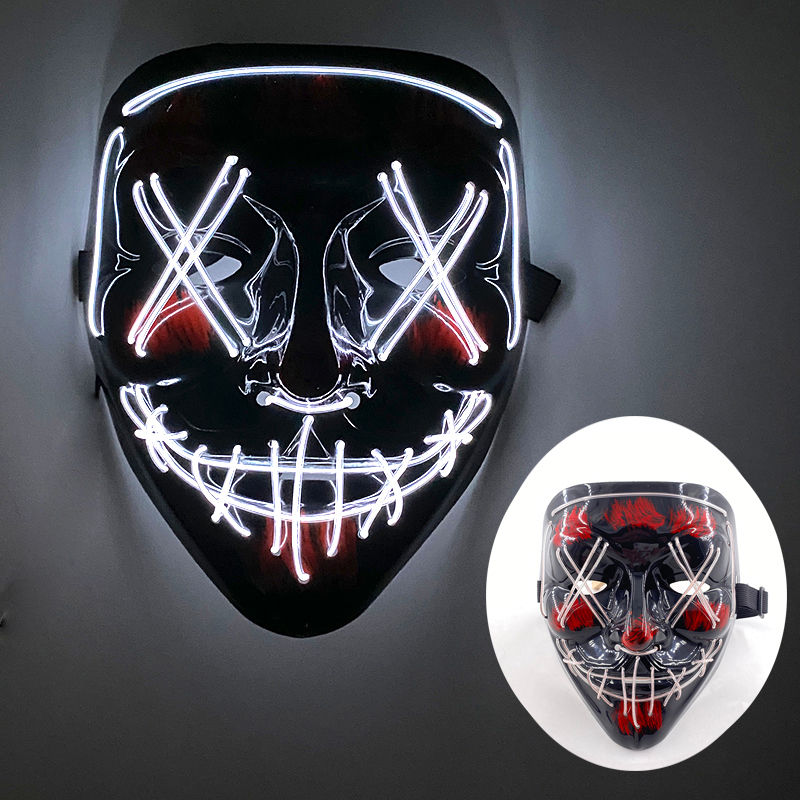 Miniature : Masque Lumineux Crâne de Squelette à led pour Halloween
