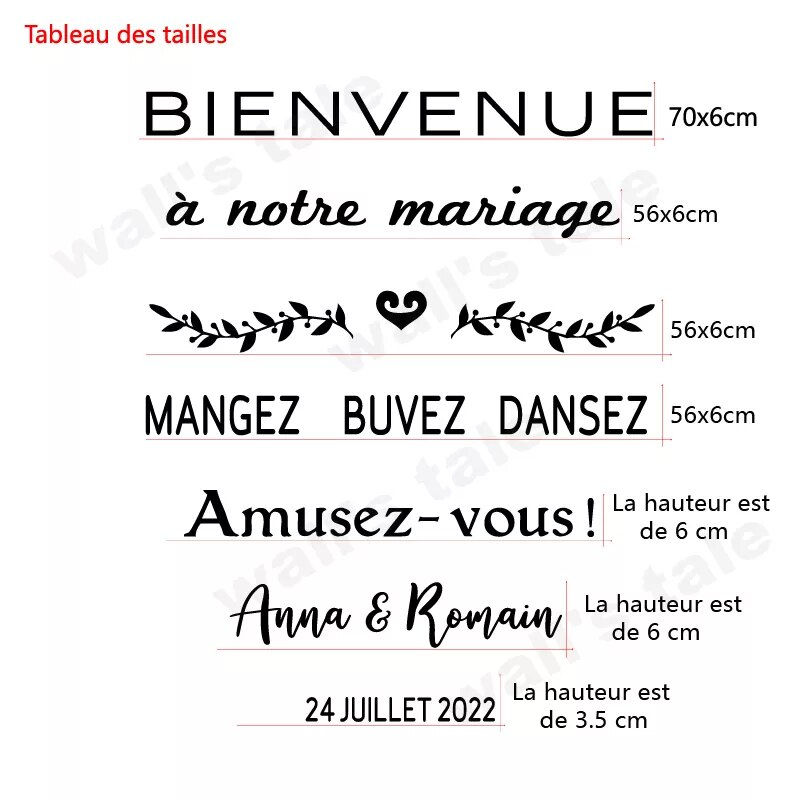 Miniature : Autocollants Personnalisés pour Mariage