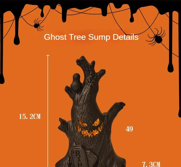 Miniature : Halloween Decoration Pumpkin Lights LED Electronic Candle Lights Ghost Stump Dec