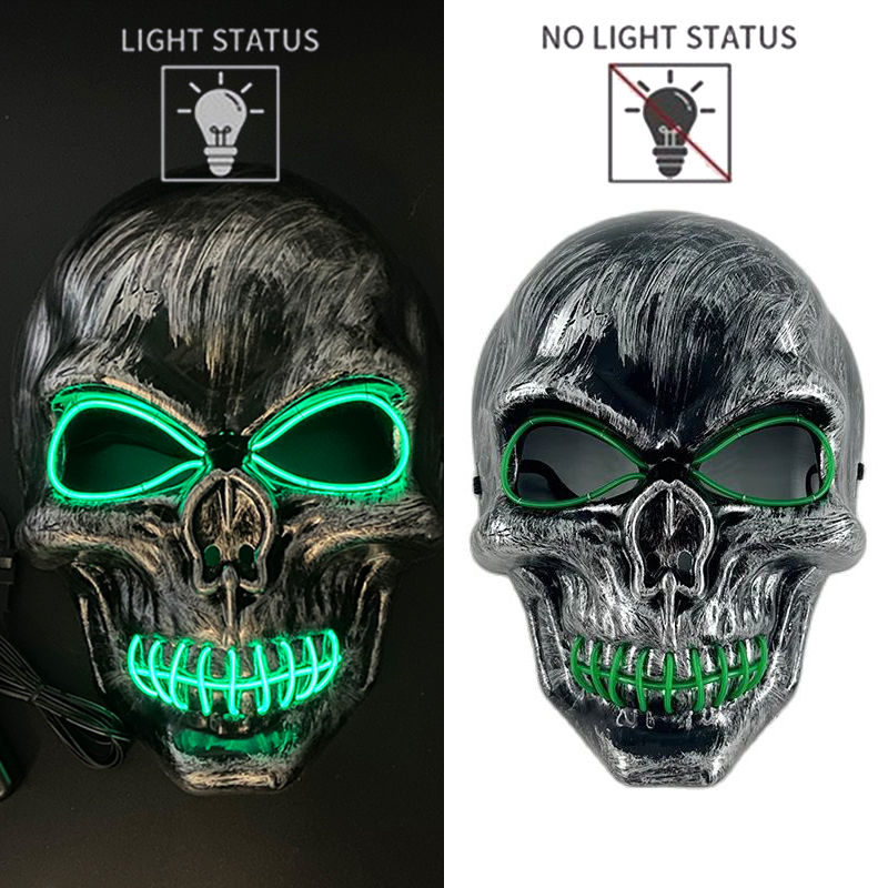 Miniature : Masque Lumineux Crâne de Squelette à led pour Halloween