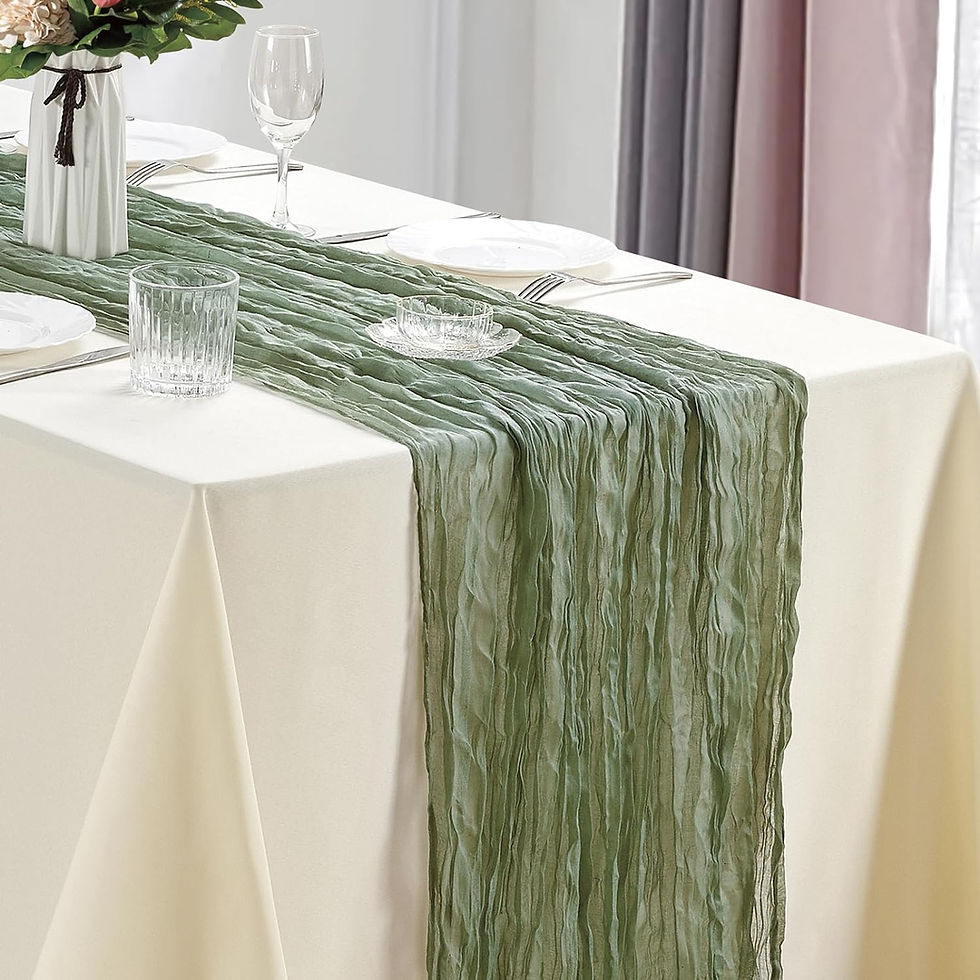 Miniature : Lot de 10 Chemins de Table en Mousseline de Soie