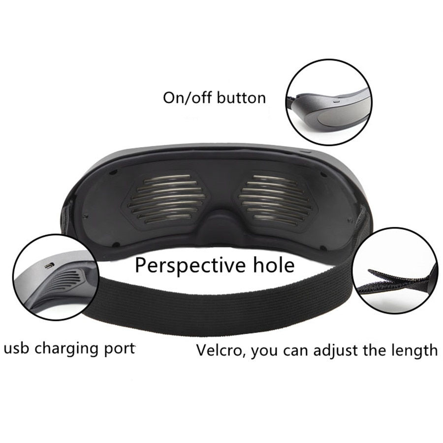 Miniature : Lunettes LED Bluetooth à Affichage Lumineux