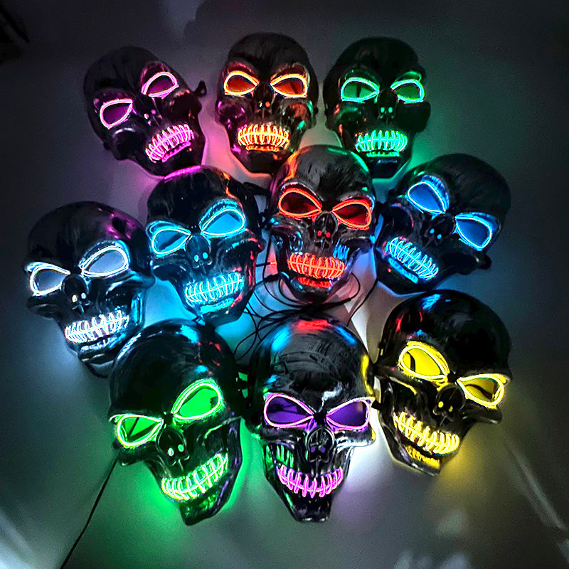 Miniature : Masque Lumineux Crâne de Squelette à led pour Halloween