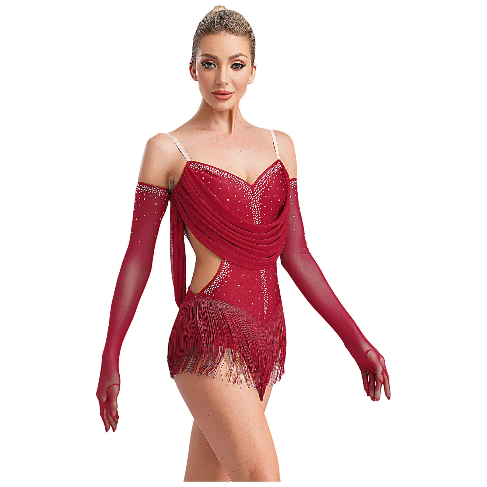 Robe Justaucorps de Danse Latine Femme