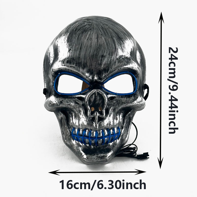 Miniature : Masque Lumineux Crâne de Squelette à led pour Halloween