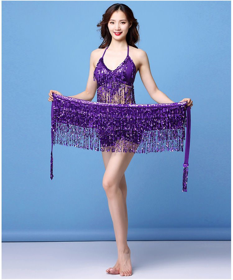 Miniature : Ensemble Top et Ceinture de Danse du Ventre à Paillettes