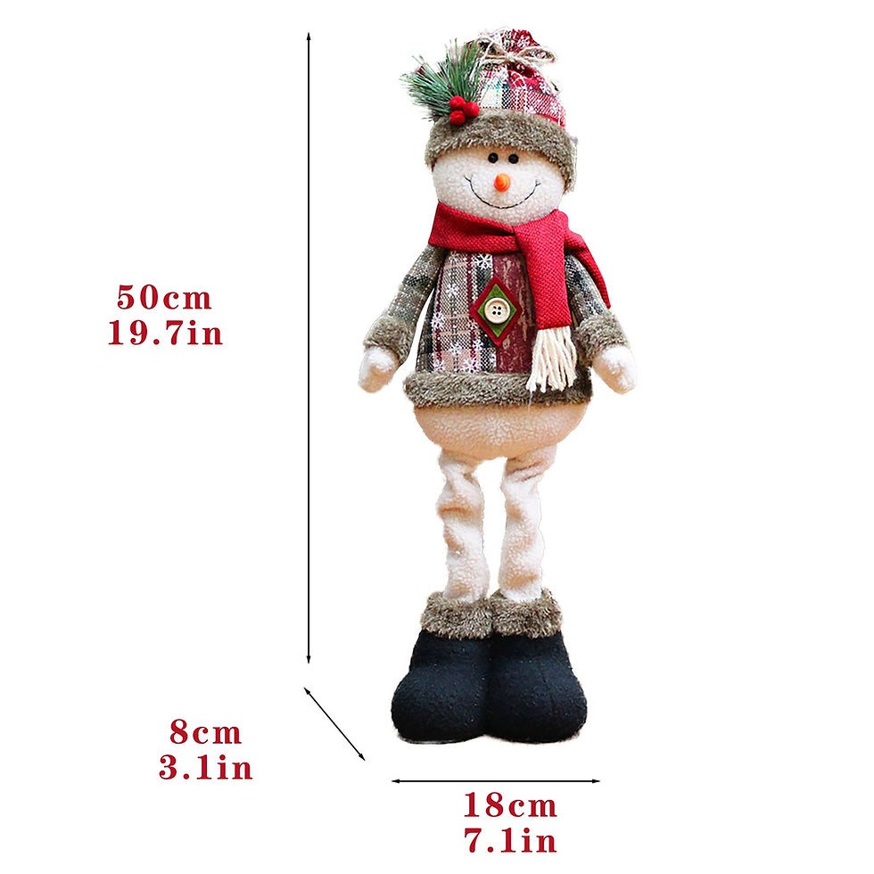 Miniature : Peluche Décoration Bonhomme de Neige et Renne