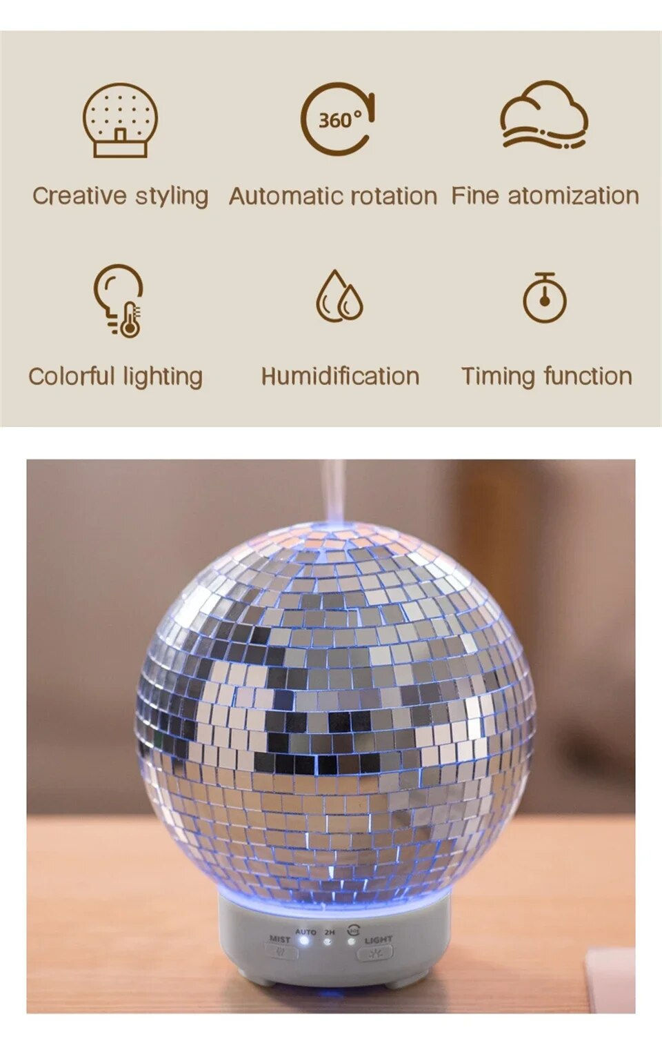 Miniature : Diffuseur aromatique Boule disco