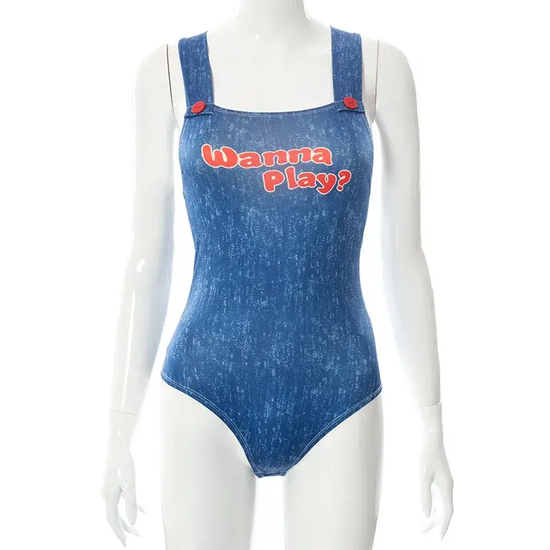 Miniature : Costume cosplay Chucky Doll - Ensemble effrayant inspiré du film "Wanna Play" p