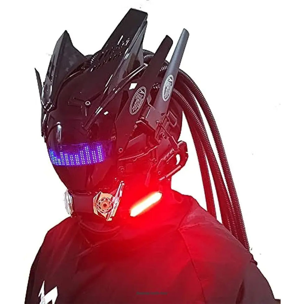 Miniature : Masque Punk Futuriste avec LED Bluetooth