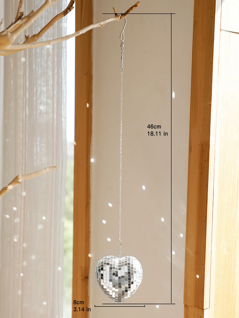 Miniature : Coeur Disco Argenté pour Décoration