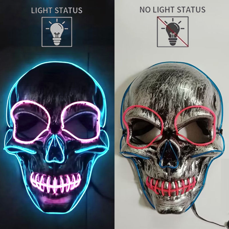 Miniature : Masque Lumineux Crâne de Squelette à led pour Halloween