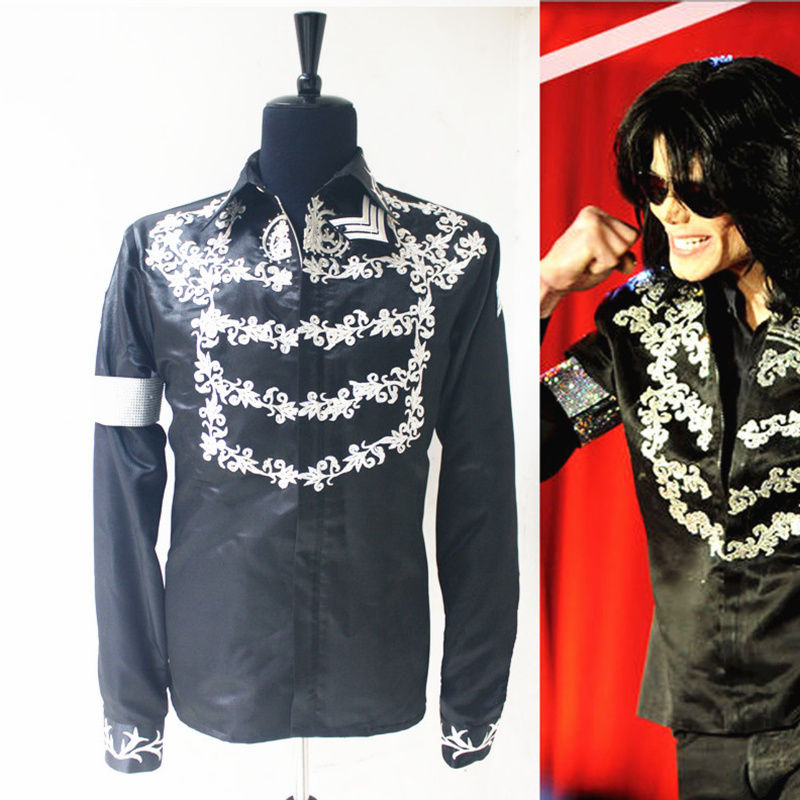 Miniature : Veste Michael Jackson This Is It – Cristaux & Impression Argent
