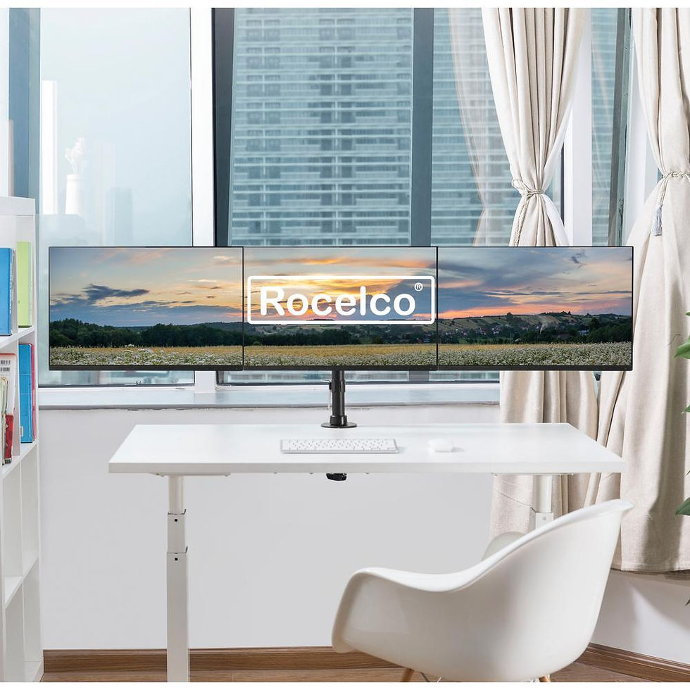 Thumbnail: Triple Monitor Desk Mount - LED LCD Flat Computer Screen