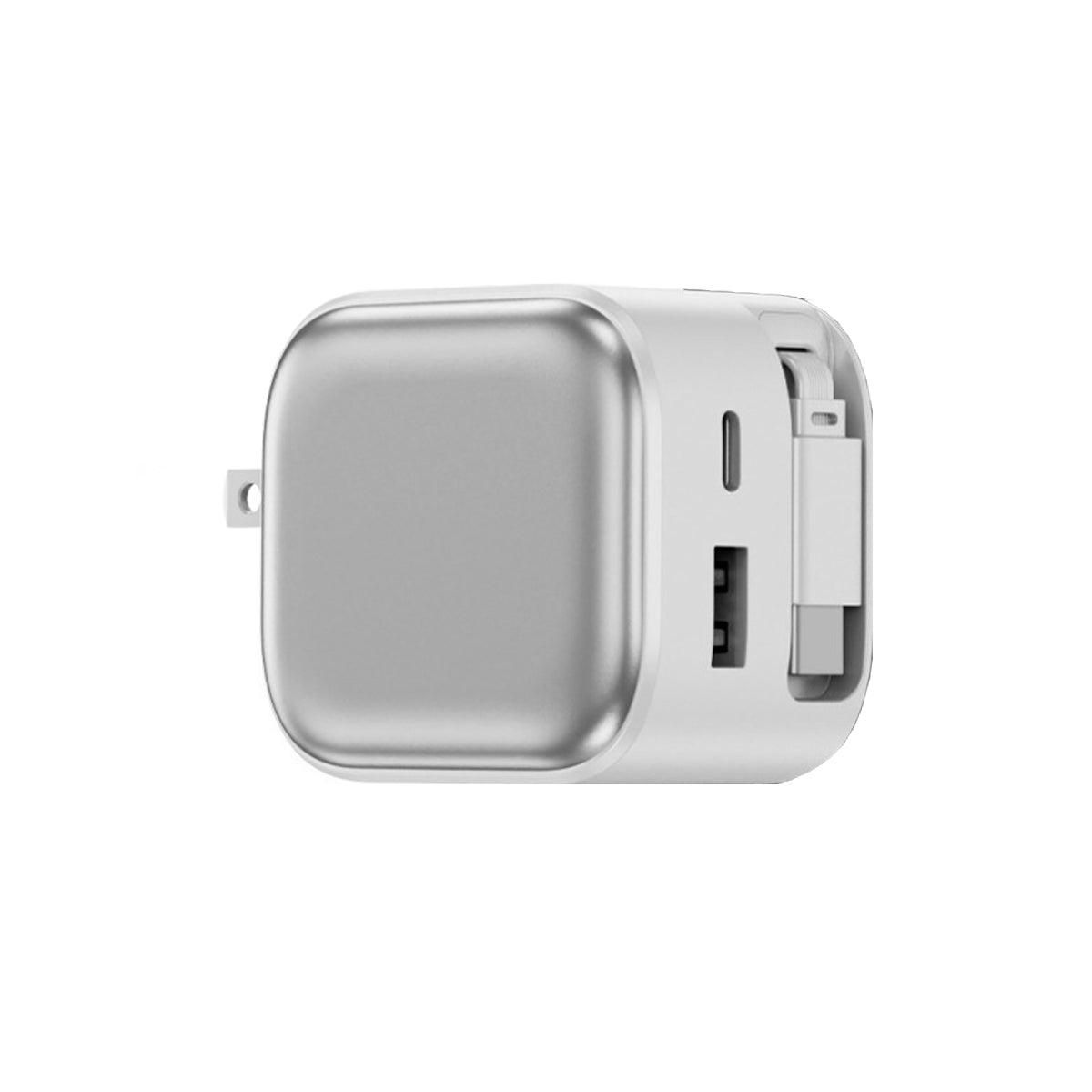 POWER LOOP Ultra-Fast Retractable Wall Charger with Three Charging Ports.