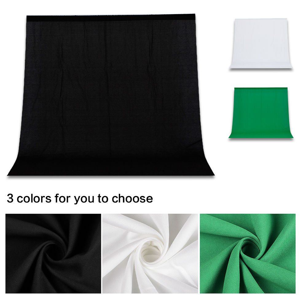 Thumbnail: Backdrop Cloth Black White Green Color Cotton Textile Muslin Photo