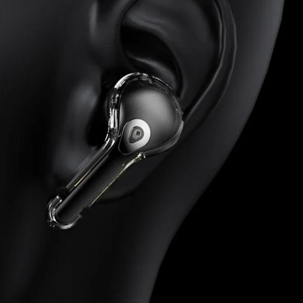 Thumbnail: Clear Sound Glassy Screen Futuristic Wireless Bluetooth Headphones