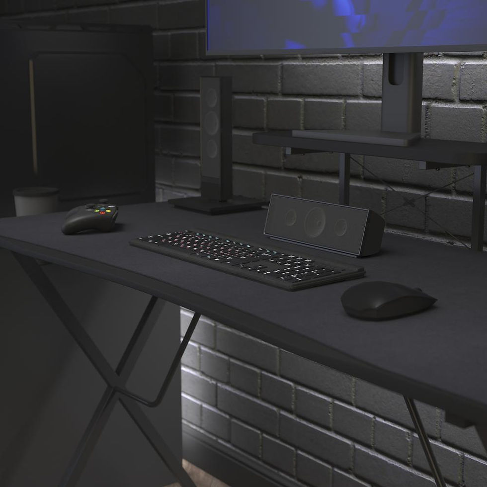 Thumbnail: Black Mega Size Extended Gaming Mouse Pad with Anti-Slip Rubber Base