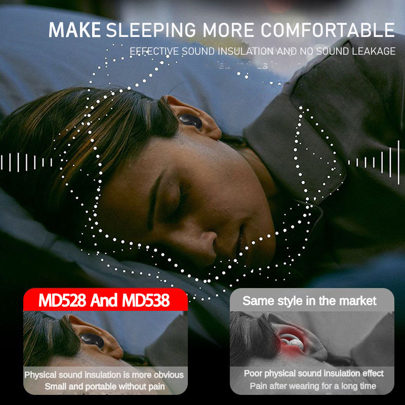 Thumbnail: SK Ultra-thin Sleep Headphones 5.3 Wireless Bluetooth Headset Invisible Earbuds 