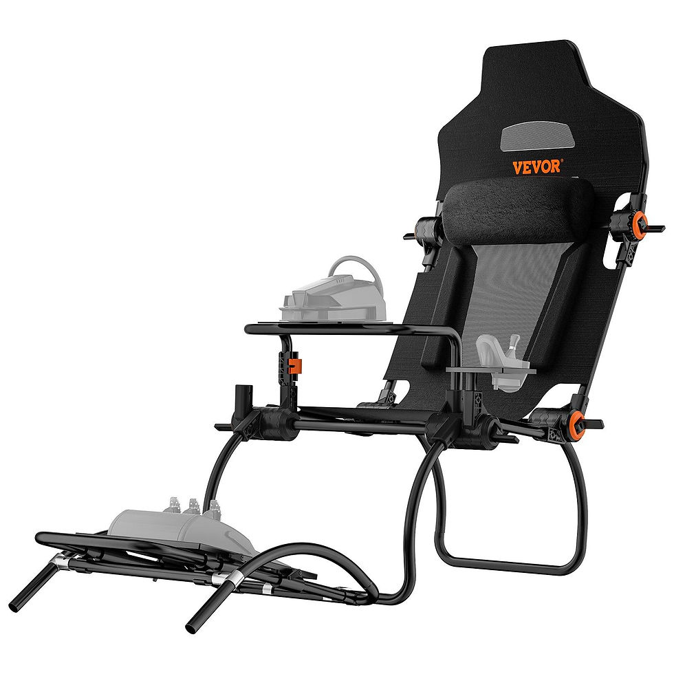 Thumbnail: Steering Wheel Stand & Foot Pedal VEVOR Racing Wheel Stand Foldable For Logitech