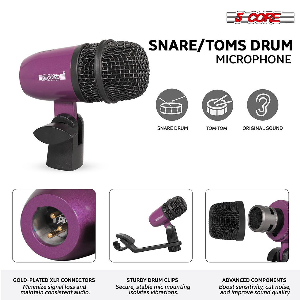 Thumbnail: om/Snare and Condenser 5 Core 9 Piece Drum Microphone Set