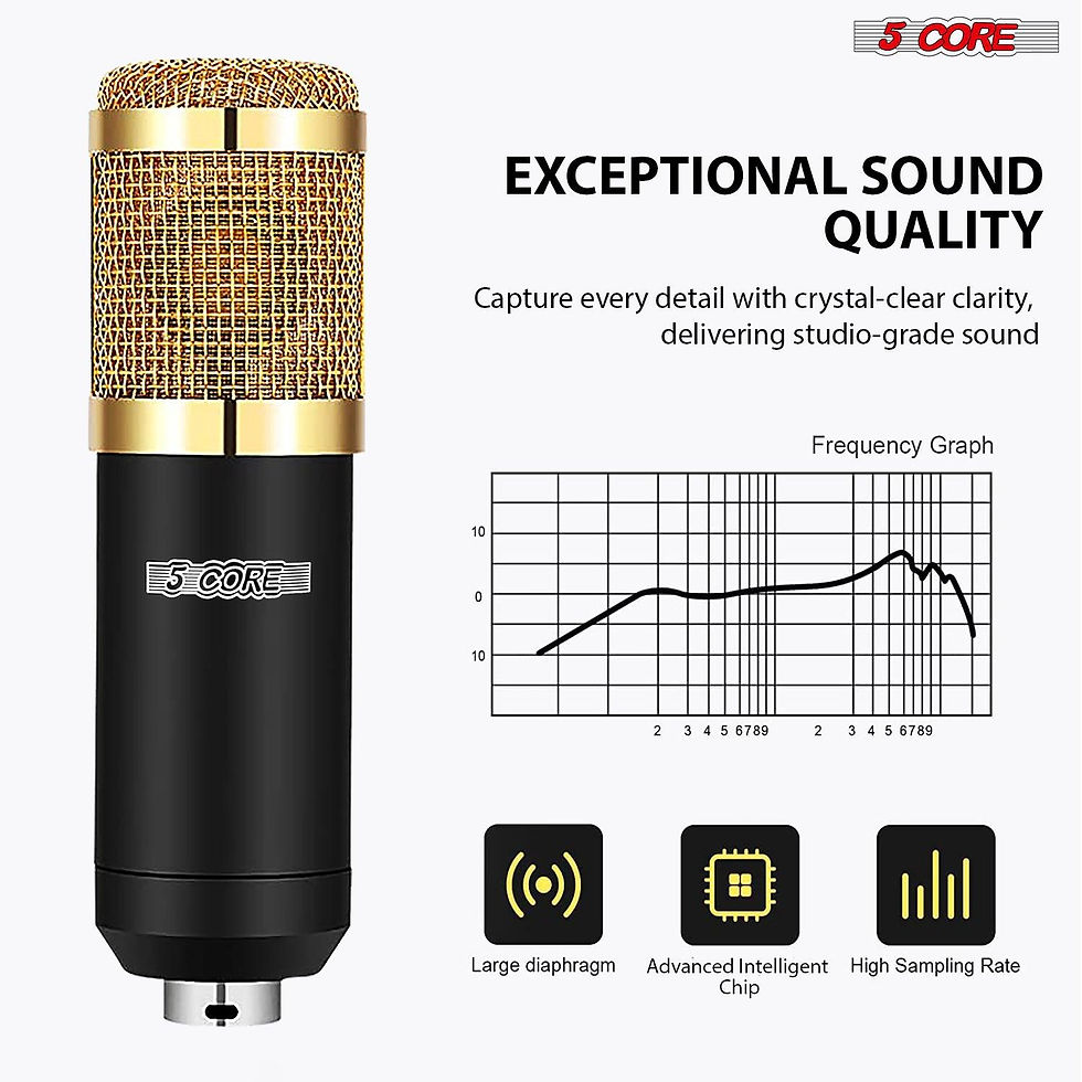 Thumbnail: 5Core Recording Microphone Podcast Bundle Professional Condenser Cardioid Mic
